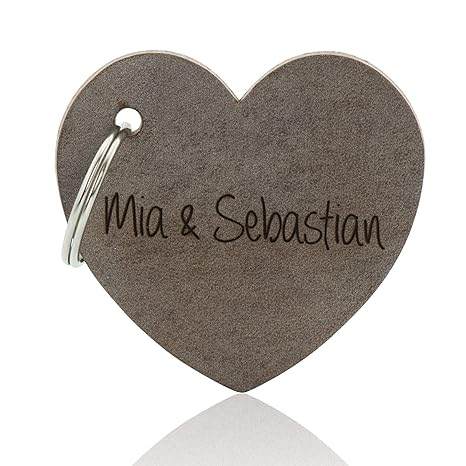 Amazon Schlüsselanhänger Leder selbst gestalten/PERSONALISIERT! Hellbraun