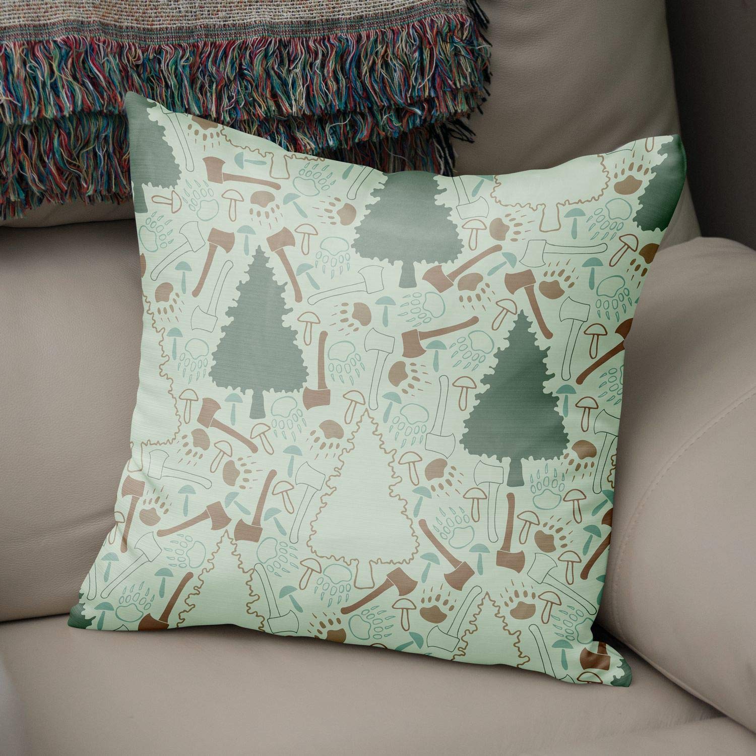 Bonamaison Decorative Cushion Cover Random Pattern, Throw Pillow Covers, Home Decorative Pillowcases for Livingroom, Sofa, Bedroom, Size:43X43 Cm - Designed and Manufactured in Turkey