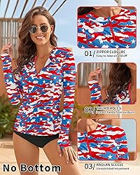 WOWENY Women Rash Guard Long Sleeve Swim Shirts UPF