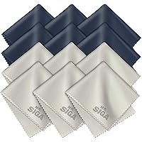 MR.SIGA Premium Microfiber Cleaning Cloths for Lens, Eyeglasses, Screens, Tablets, Glasses, 12 Pack, 6 x 7 inches (15 x 18 cm