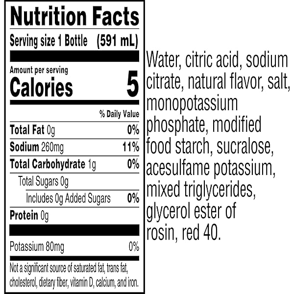 GATORADE THIRST QUENCHER ZERO SUGAR SPORTS DRINK, STRAWBERRY KIWI, 20OZ BOTTLES, 8 PACK, ELECTROLYTES FOR REHYDRATION