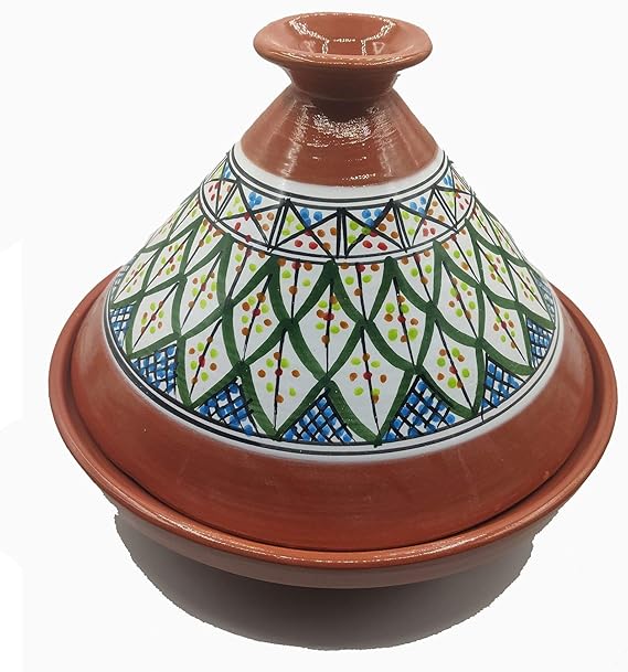 Tajine 2910201101 Olla de terracota con plato étnico marroquí Túnez