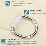 HEYOMART Sun Shade Sail 5x5x5mm Triangle Cream White 98% UV Block view 5