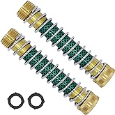 Lifynste Garden Hose Extension Adapter, Hose Kink Protector with Coil Spring, 2 Pack