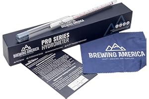 Brewing America American-Made Specific Gravity Hydrometer Alcohol ABV Tester - Pro Series Fermentation Testing Homebrew: Beer, Wine, Cider, Mead - Triple Scale Hydrometer