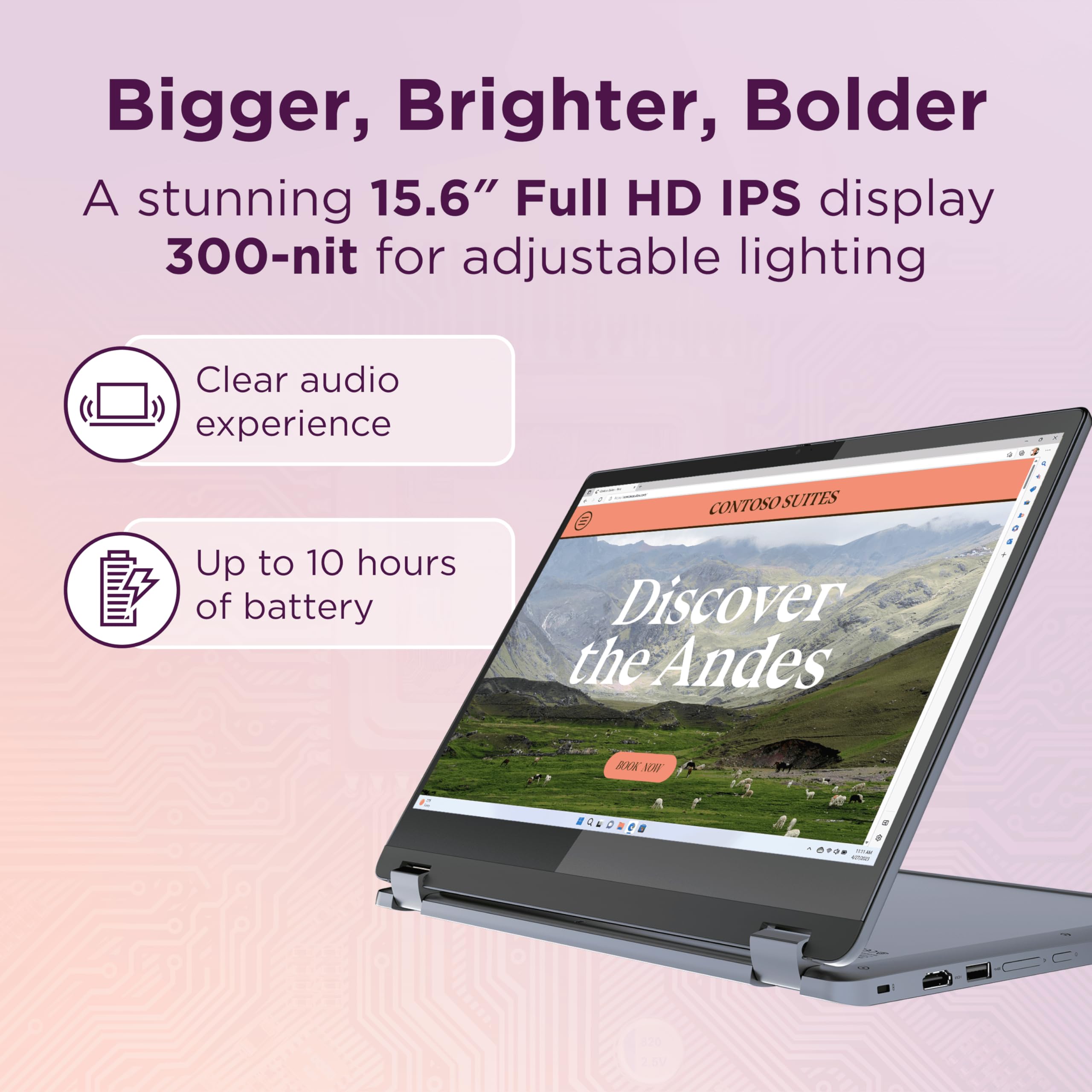 Lenovo IdeaPad Flex 3i Chromebook Laptop, Intel® UHD Graphics, 15.6” FHD Display, Intel Pentium N6000, 8GB RAM, 128GB SSD, 1920x1080 px, Touchscreen, Chrome OS, Abyss Blue