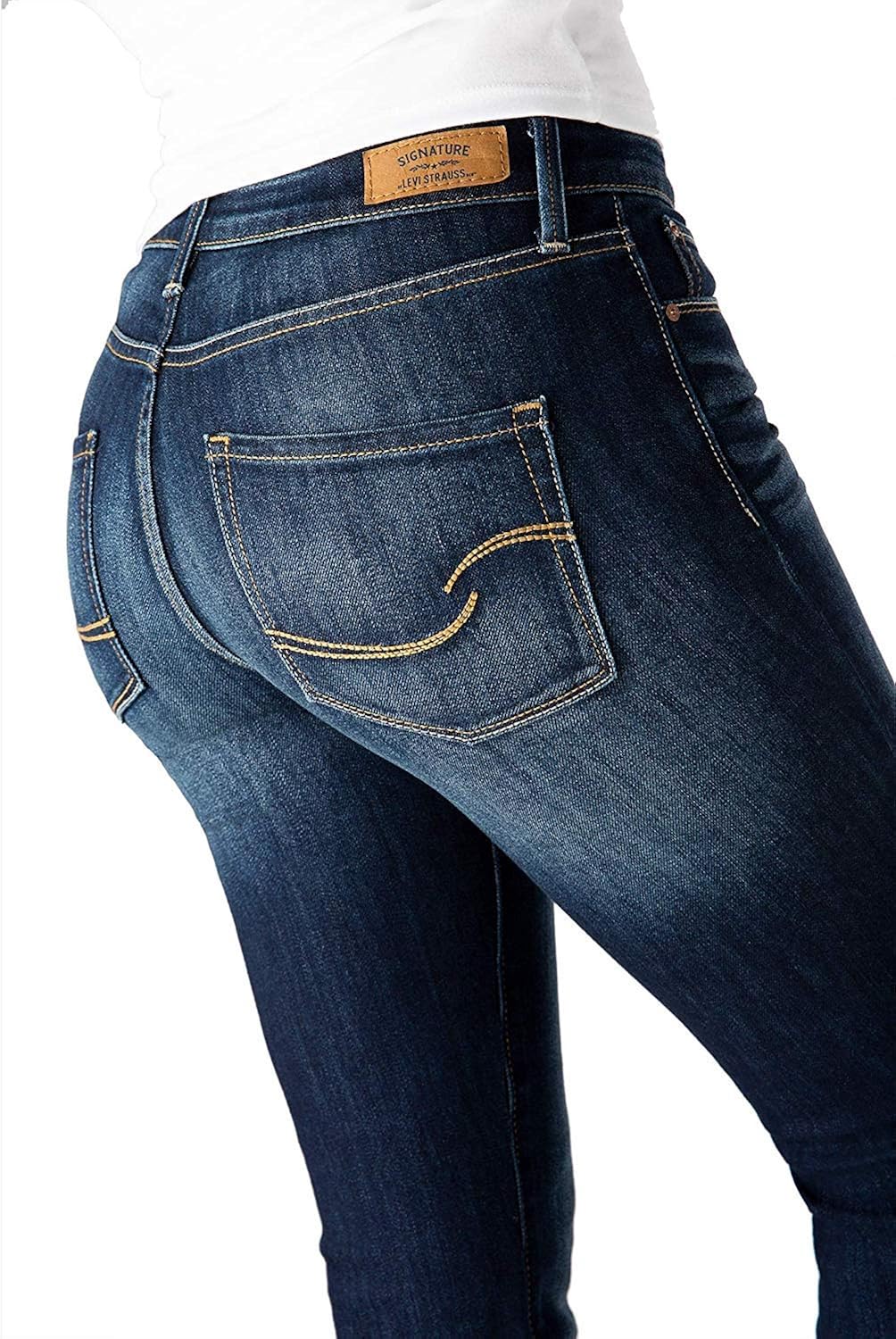 signature levi strauss mid rise slim cuffed