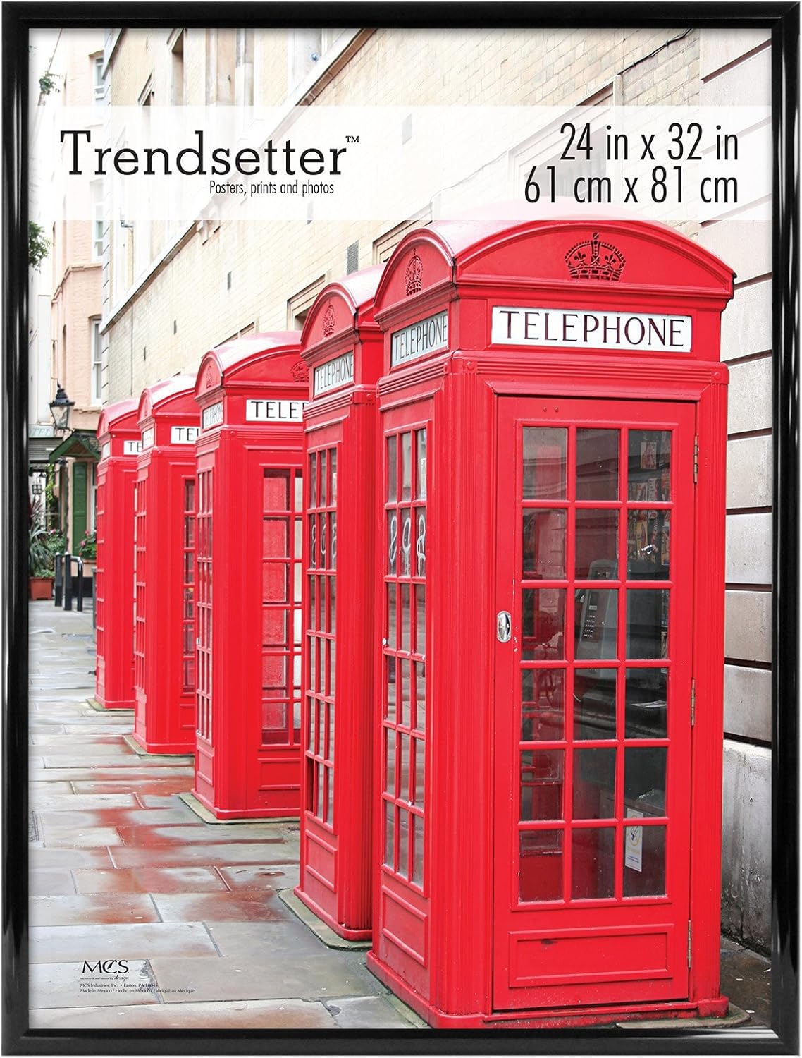 MCS Trendsetter Poster Back-Loading Wall Art & Puzzle Frame, 24 x 32 in, Black -