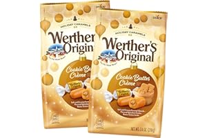 Needzo Werther's Cookie Butter Creme Individually Wrapped Caramels, Holiday Treats, 7.4 Ounces (Pack of 2)