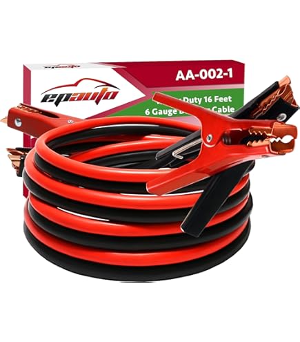 HEAVY DUTY 25FT 4GA Booster Jumper Cables – 500 Amp Emergency Start For Car/Motorcycle