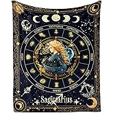 Homieblanket Sagittarius Zodiac Blanket for Boys Girls, Secret Astrology Themed Design Printed Throw Blankets for Kids Lap, Chair Sofa, Soft Fleece Cozy Blanket, 40