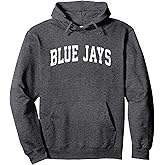 Blue Jays Mascot Vintage Athletic Sports Name Design Pullover Hoodie