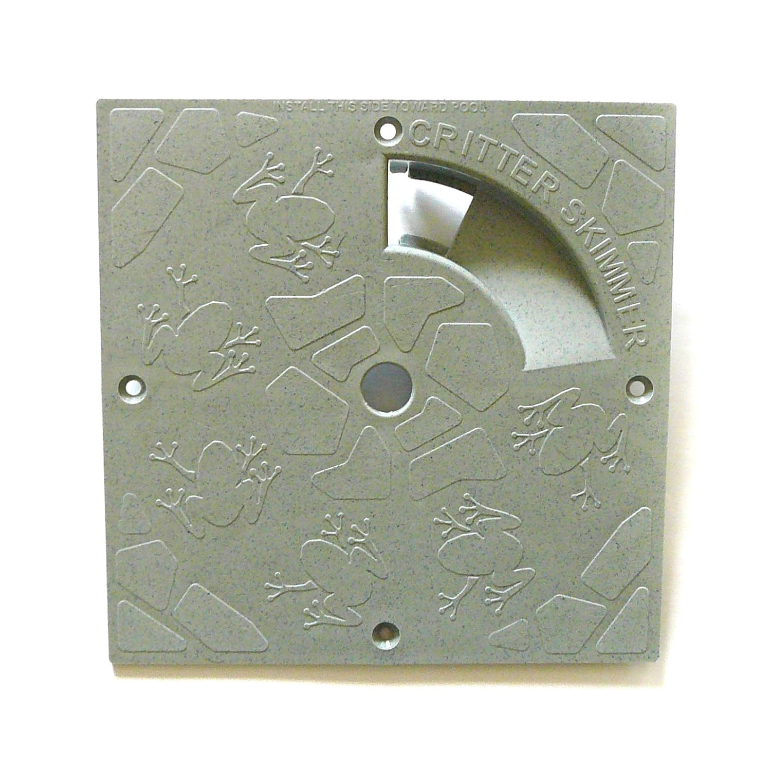 Critter Skimmer 10Inch Square Pool Skimmer Cover, Gray