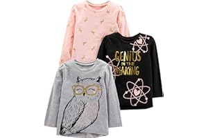 Simple Joys by Carter's Baby-Girls 3-Pack Graphic Long-Sleeve Tees