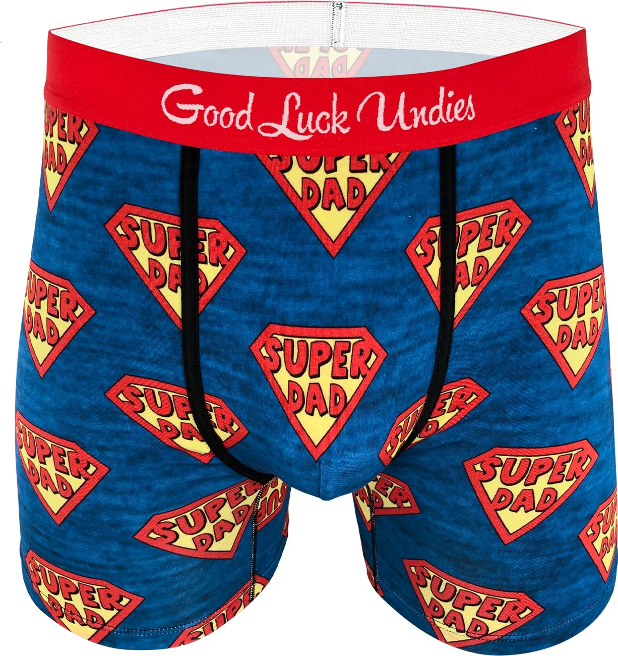 Photo 1 of Good Luck Undies Men's Super Dad Boxer Brief Underwear, Medium