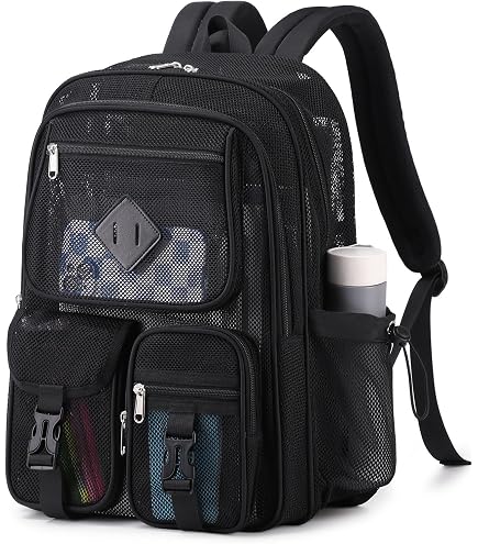 Amazon.com | JanSport Eco Mesh Backpack, Red Tape, 17” x  display picture 1