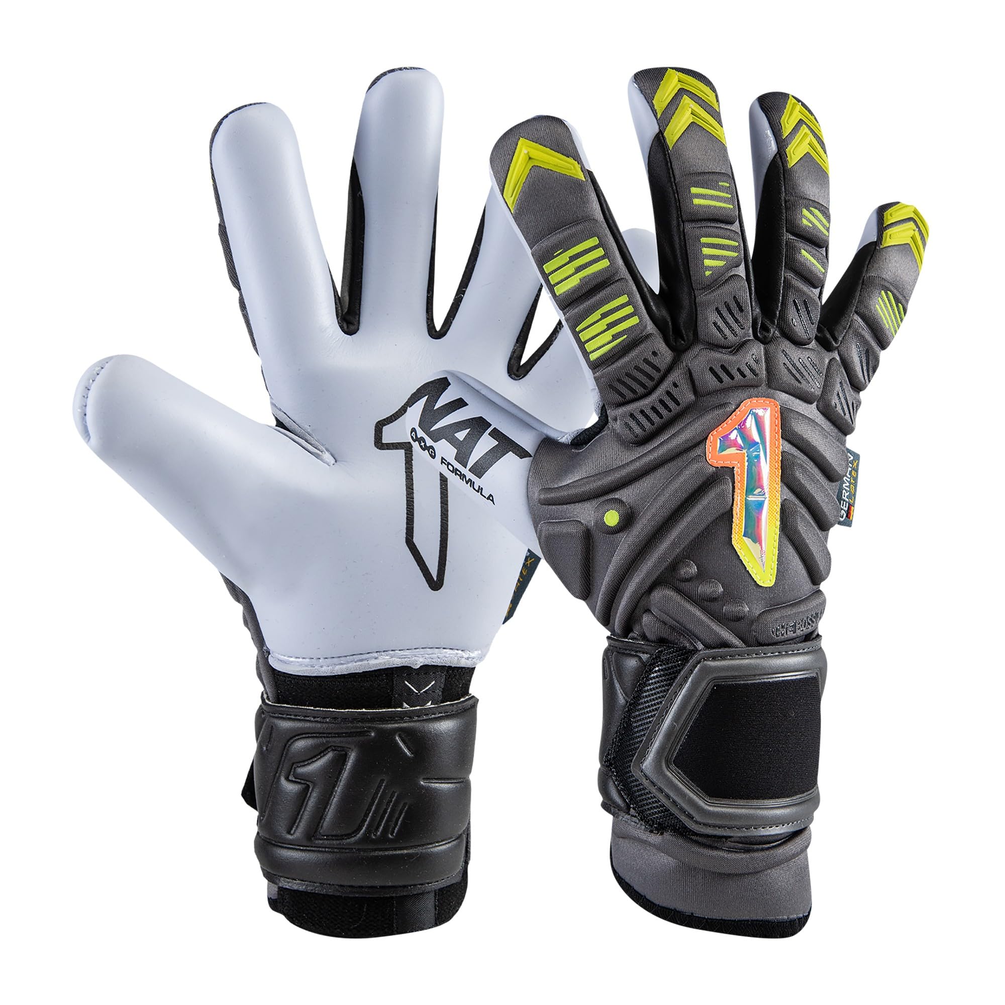 Rinat The Boss Stellar Pro Goalkeeper Gloves, Grey, Adult, Unisex, Size 10