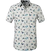 SSLR Mens Shirts Casual Printed Short Sleeve Button Up Shirts for Men