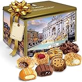 Matilde Vicenzi Roma Cookie Tin - Italian Pastries & Cookies in Individually Wrapped Trays - Bakery Dessert Gifts For Thanksg