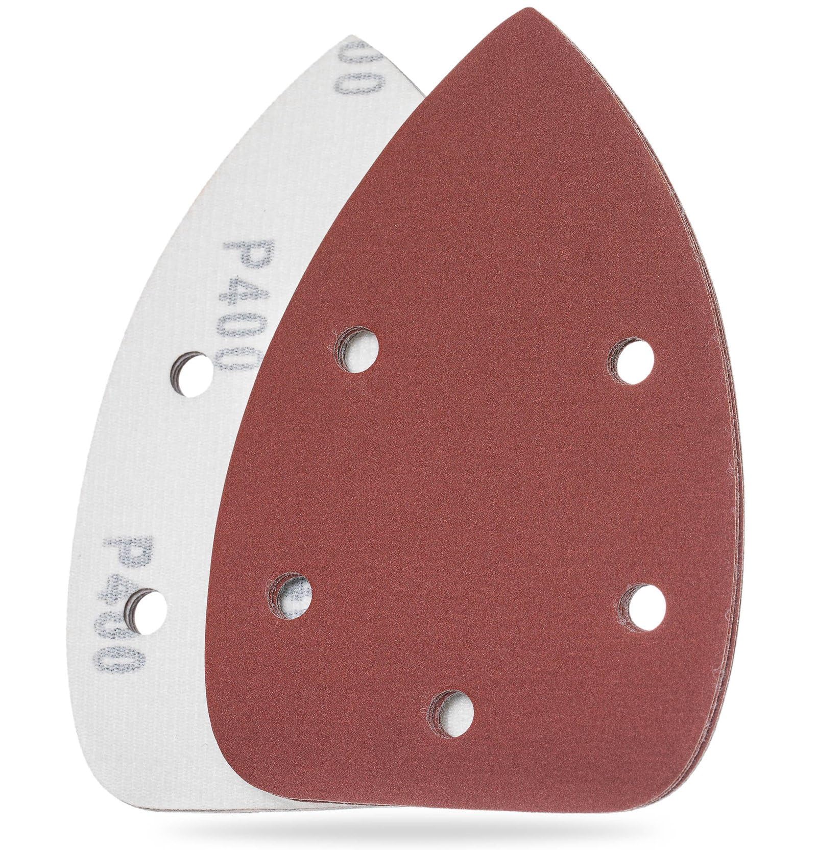 YoiYee 400 Grit Mouse Detail Sander Sanding Sheet, 5 Holes Sand Paper Pad, Hook and Loop Sandpaper, Ideal for Wood/Paint, 140 x 90mm, Pack of 10