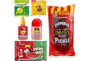 Tiktok Chamoy Pickle Kit with Candy, Includes Skwinkles Salsagheti, Lucas Gusano, & Much More by Ma Lit Candy (1 Ricos Chamoy Pickle Kit