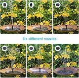 AISITIN 3.5W Solar Fountain Pump for Bird Bath 10 Nozzles 4 Rods Garden view 6