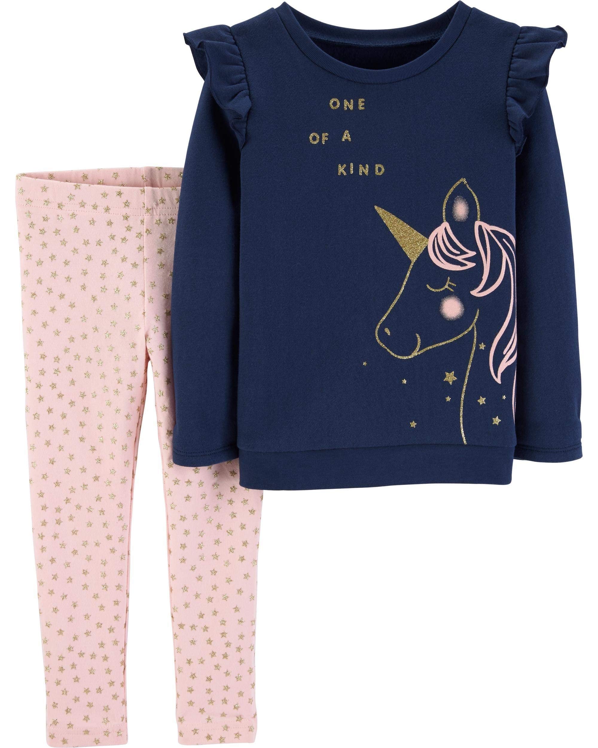 Carter'sCarters 2PC Unicorn Fleece Top & Star Legging Set - Toddler Girl