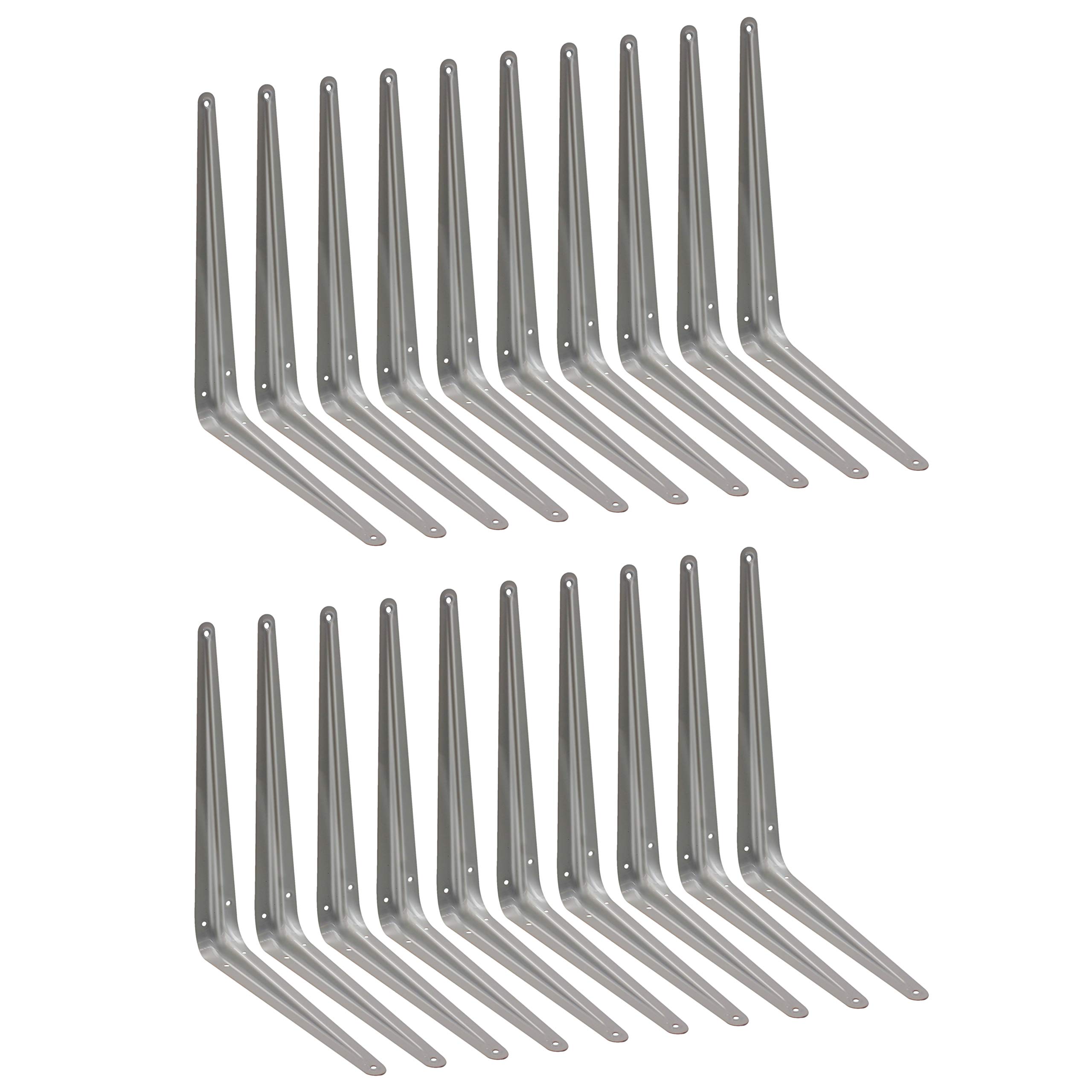 EAI 300x250mm / 12x10" Original London Pattern Shelf Bracket | Silver/Grey | Pack of 20