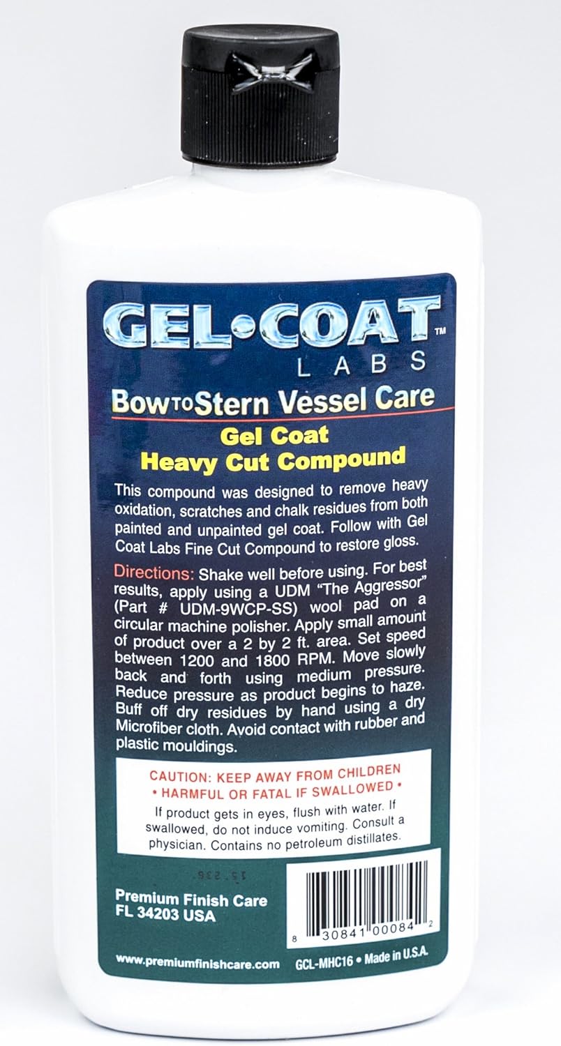 Gel Coat Labs GCL-MHC16 Gel Coat Heavy Cut Compound 16 fl. oz.: Automotive