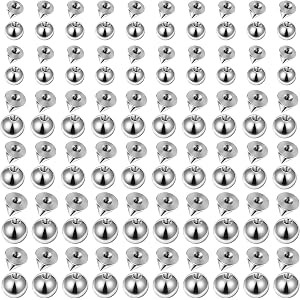 Dimioaoa 120Pcs Replacement Piercing Changing Balls and Spikes 16G Externally Threaded Piercing Balls 3/4/5mm Stainless Steel