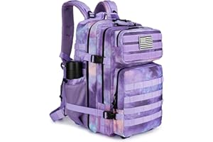 KXBUNQD Military Tactical Assault Backpack - 45L 3 Day Assault Pack with MOLLE Waterproof Rucksack