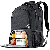Lunch Backpack, Insulated Cooler Lunch Bag Backpack, Large School Backpacks for Teen Boys Water Resistant Back Pack Gift for Men Fit 17 Inch Laptop,
