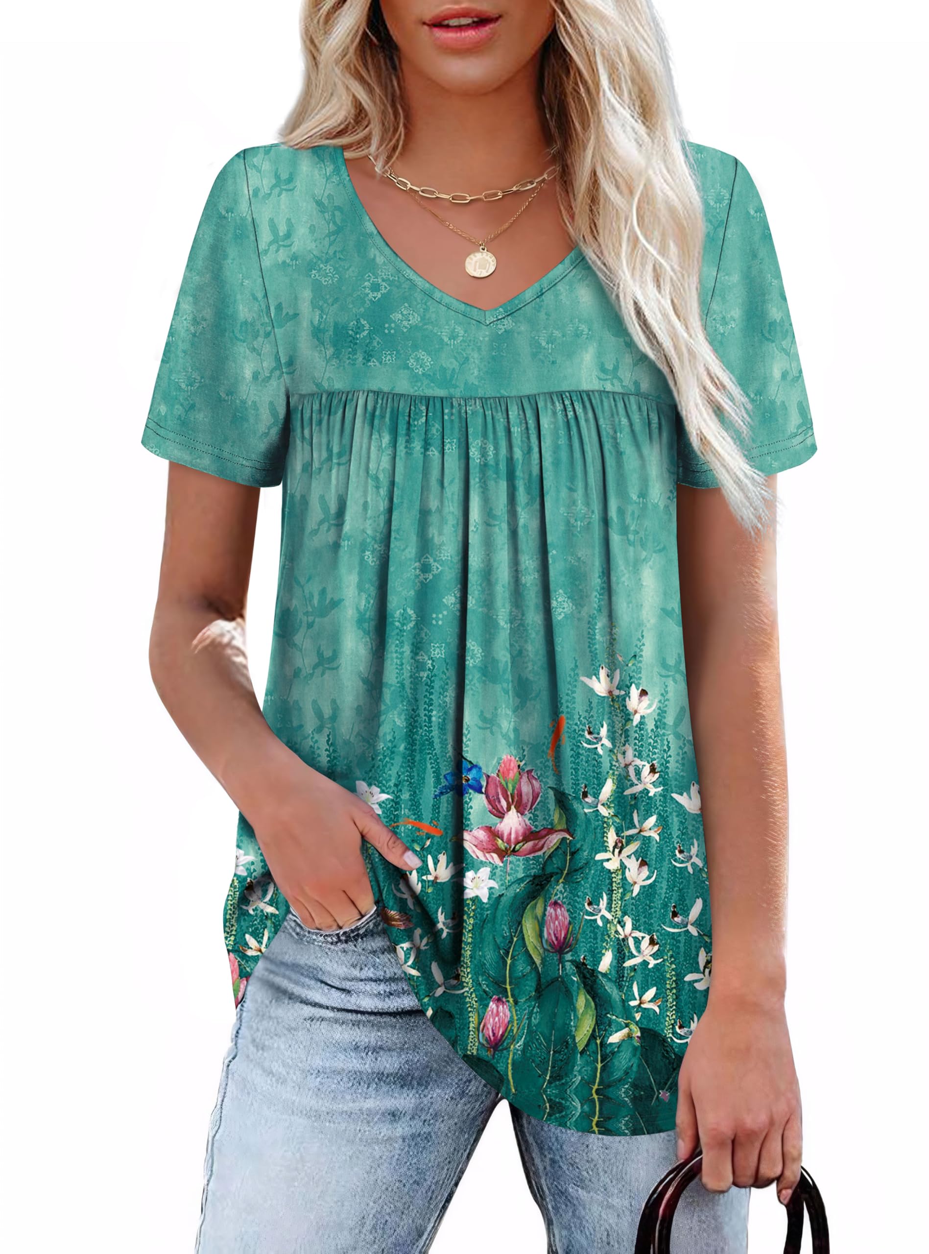 Womens Blouses Dressy Casual Short Sleeve T Shirts
