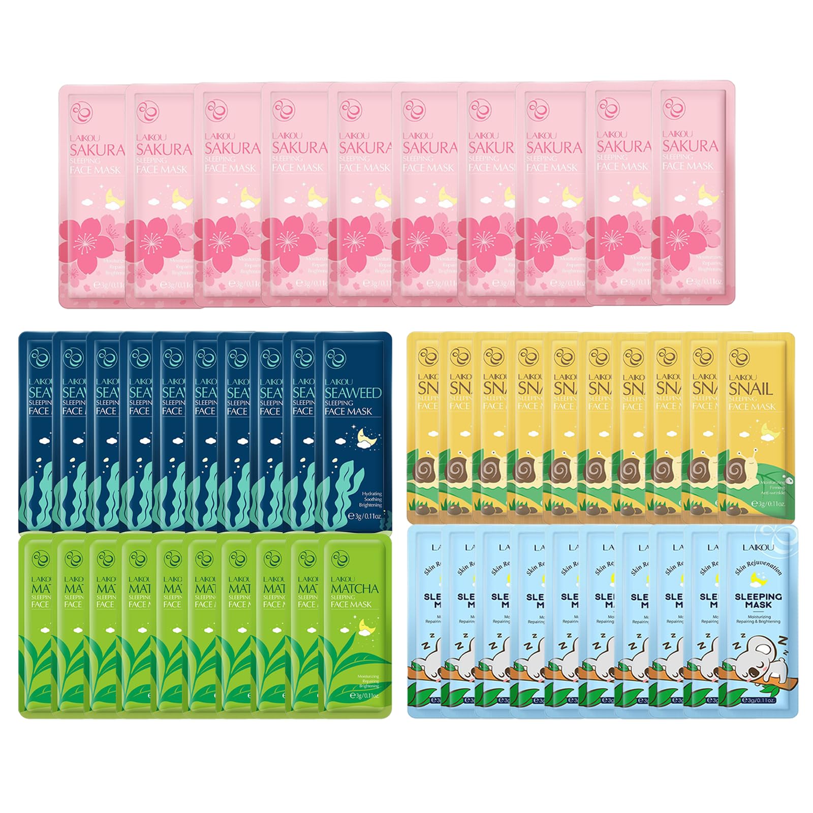 OKAQEE Sakura Face Mask - Sleeping Mask 40pcs