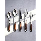 Silverware Set for 4 Classic 20 Piece Flatware Set Elegant 18/10 Stainless Steel Western Cutlery Delicate Utensils for Home Dishwasher Safe Mirror Polished Cute Silverware Set