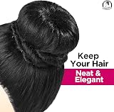 Teenitor Black Hair Bun Donut Set 4 Sizes with 20 Pins Ballet Bun Maker view 4