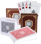 pengxiaomei Two Decks Poker Cards PVC Waterproof Plastic Coated Black Red view 1