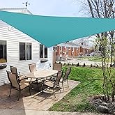 Windscreen4less 16' x 16' x 16' Sun Shade Sail Triangle Outdoor Canopy Cover UV Block for Backyard Porch Pergola Deck Garden Patio (Turquoise)