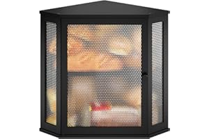 STDDRE Corner Bread Box Kitchen Countertop Extra Large Capacity Farmhouse Bread Box, Corner Countertop Storage, Double Layer 