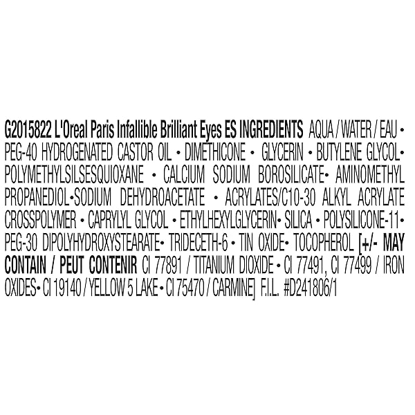 L’OREAL PARIS BRILLIANT EYES SHIMMER LIQUID EYE SHADOW, LONGWEARING LASTING SHIMMER, CREASE RESISTANT, FLAKE-PROOF, PRECISION APPLICATOR, QUICK DRY, NON-GREASY, DIAMOND DROP, 0.1 OZ.