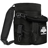 NATURE PIONEOR 32 64 128oz Tactical Water Bottle Pouch, MOLLE Bottle Holder | Half/One Gallon Carrier Bag, 1200D Oxford Sleeve, Molle System, Phone Pocket, Paracord Handle, Adjustable Shoulder Strap