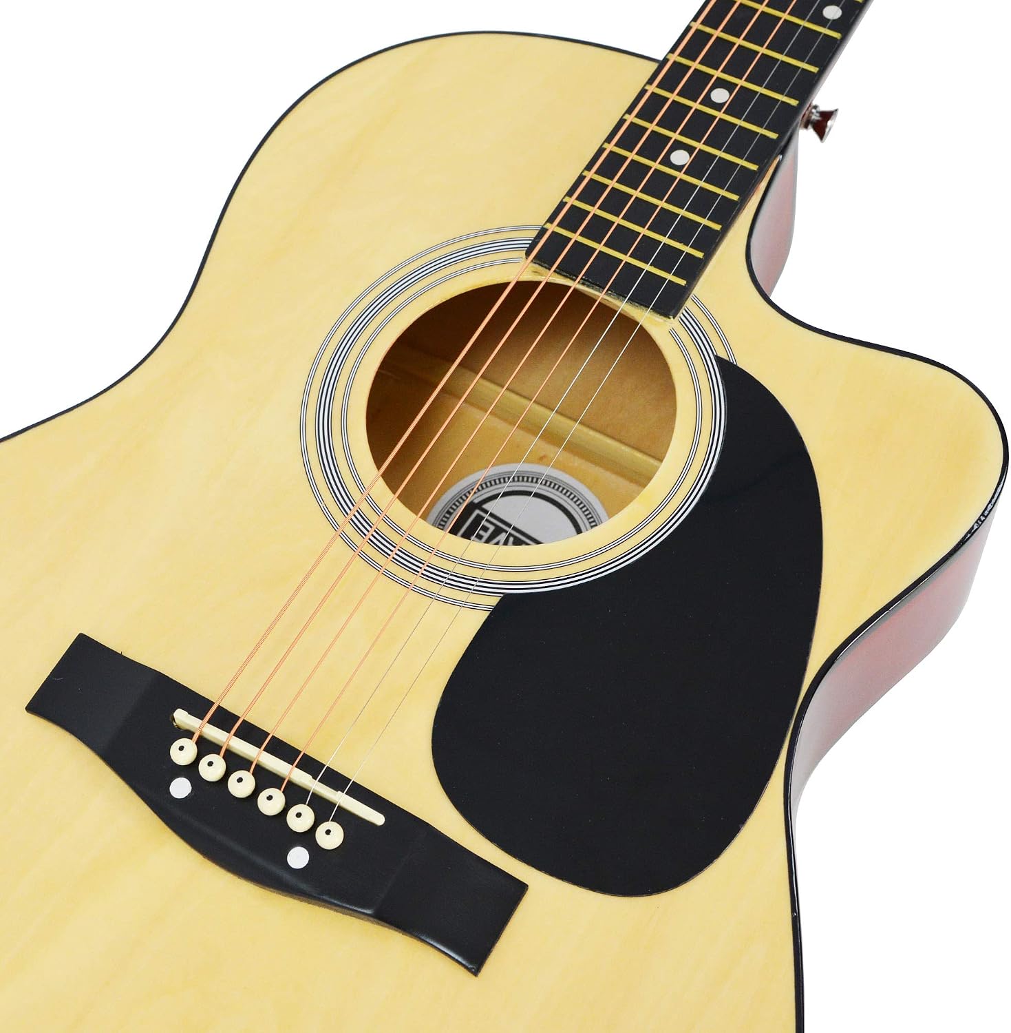 3rd Avenue Full Size 4/4 Cutaway Acoustic Guitar Pack Bundle for Beginners, 6 Months FREE Lessons, Bag, Strap - Image 4