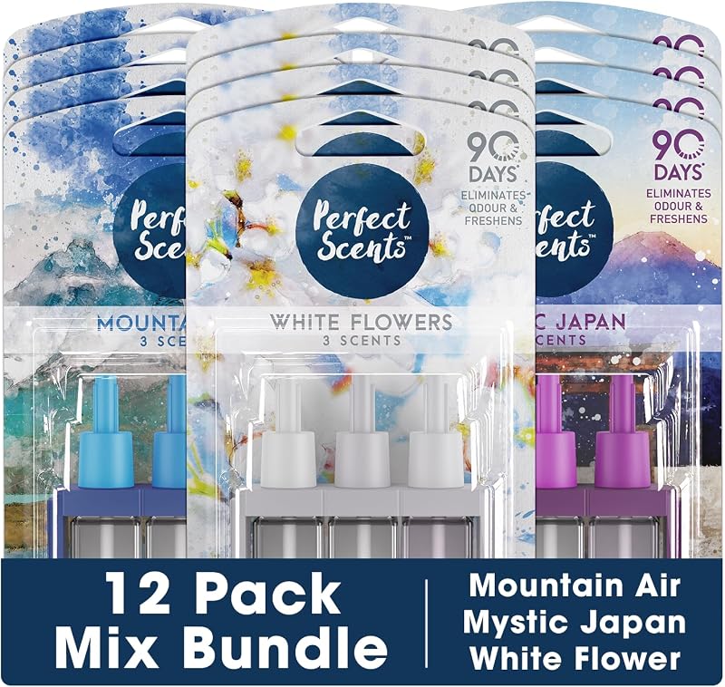 Perfect Scents 12 x 3 Scents Refill Air Freshener Compatible with 3volution