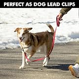 Fentar 6Pcs Heavy Duty Dog Lead Clips Zinc Alloy 360° Swivel Snap Hook Black view 4