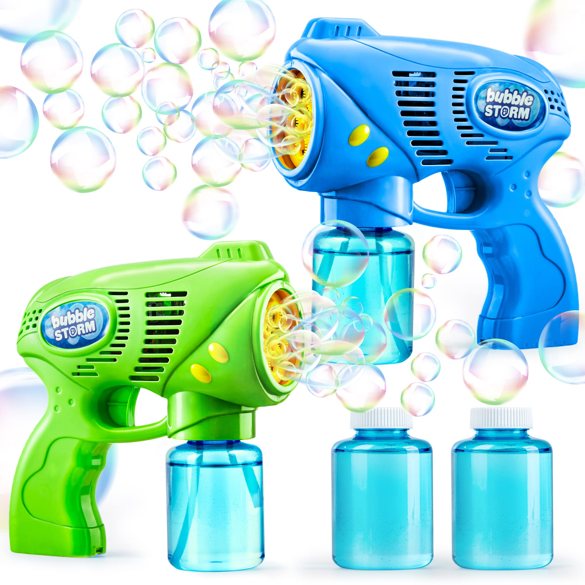 Photo 1 of JOYIN 2 Kids Bubble Gun with 2 Bottles Bubble Refill Solution, Bubble Guns Kids 4-8, Bubble Machine Gun for Toddlers 1-3, Bubble Gun Blaster Party Favors, Summer Toy, Outdoors, Easter, Birthday Gift