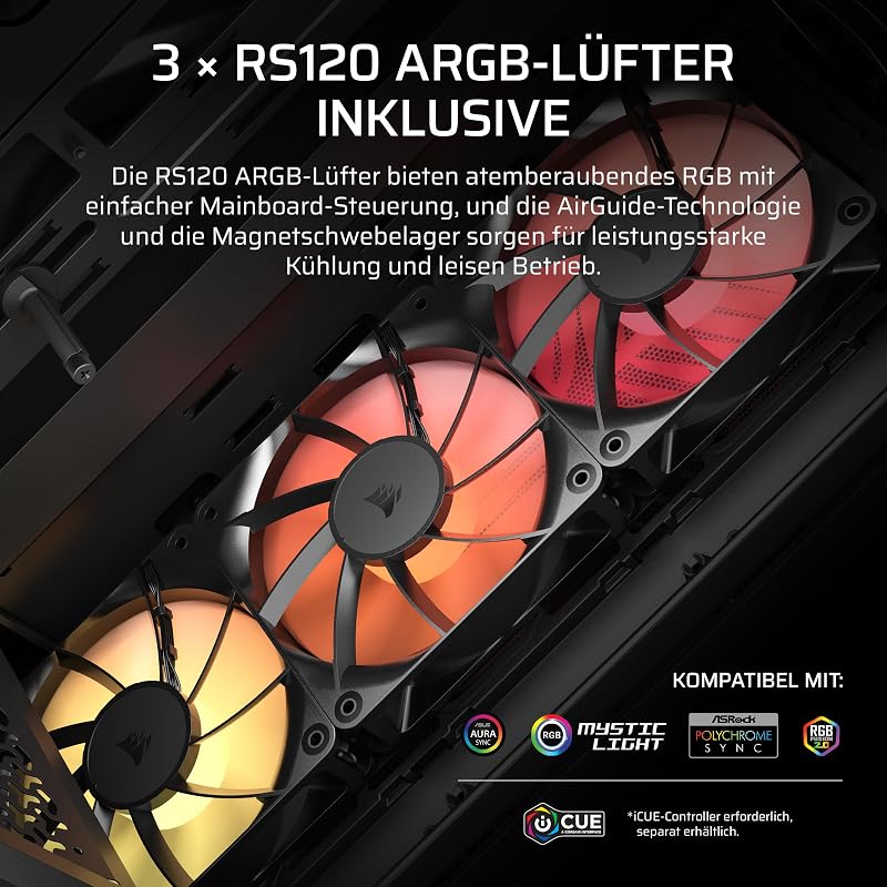 3200D RS ARGB Mid-Tower ATX PC-Gehäuse – Rauchgrau