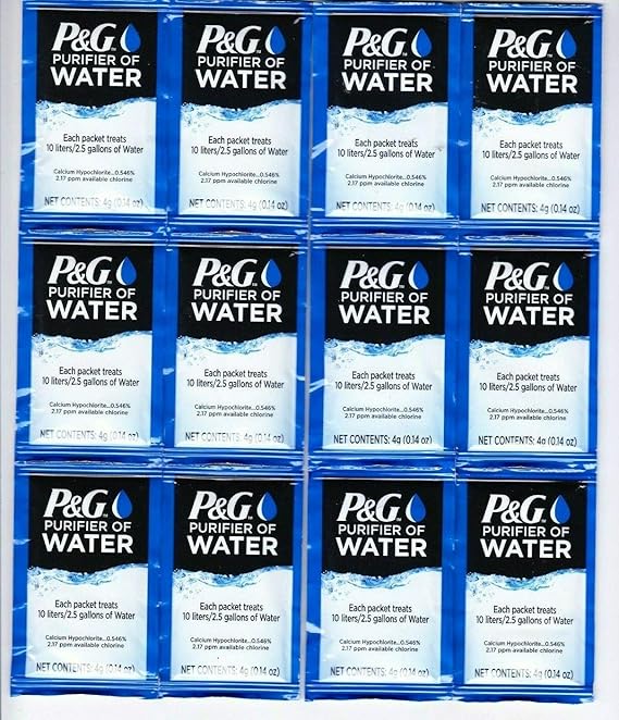 P & G Purifier of Water Packets 12Pack Purification Powder Packs