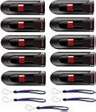 SanDisk Cruzer Glide 32GB (10 Pack) USB 2.0 Flash Drive Jump Drive Pen Drive SDCZ60-032G - w/ (5) Everything But Stromboli (tm) Lanyard