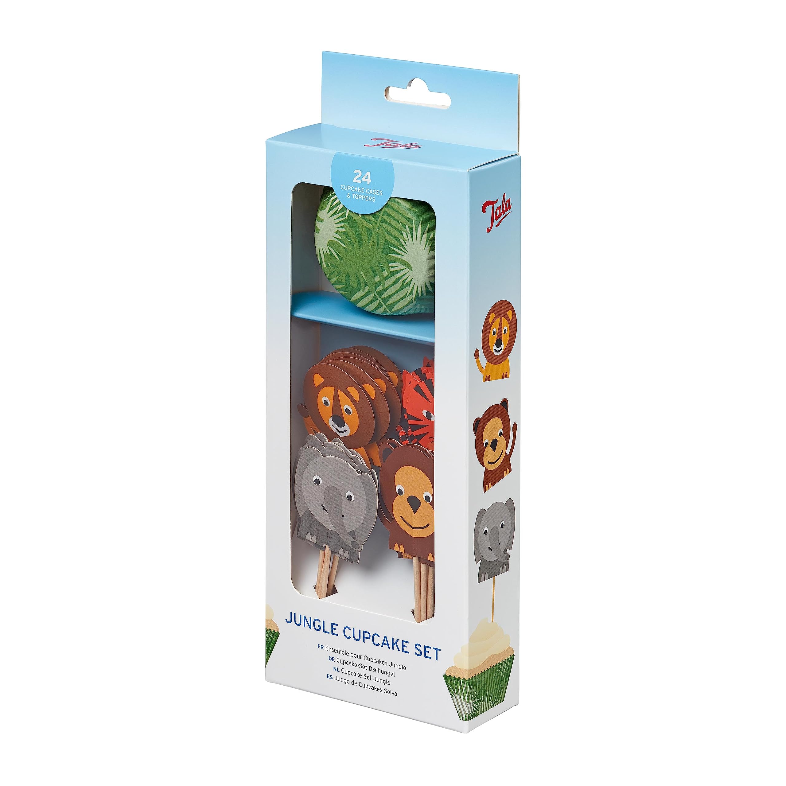 Tala Jungle Cupcake Topper Set, Includes 24 Cases and Toppers, Jungle Designs
