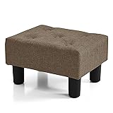 BRIAN & DANY Small Foot Stool, Linen Foot Stools